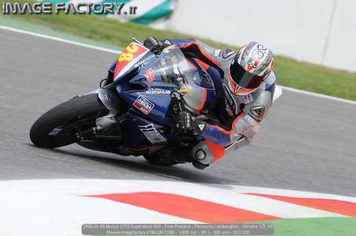 2009-05-09 Monza 3773 Superstock 600 - Free Practice - Ferruccio Lamborghini - Yamaha YZF R6